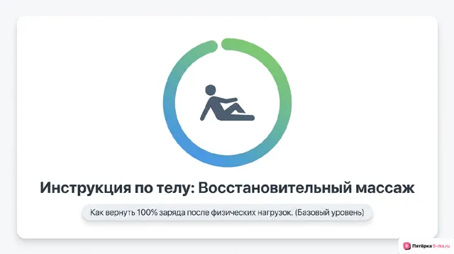Обложка презентации к уроку «Восстановительный массаж»