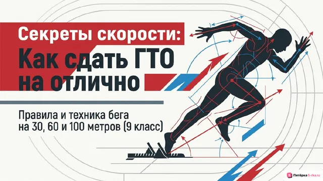 Обложка презентации к уроку «Правила и техника выполнения нормативов комплекса ГТО: бег на 30 м, 60 м или 100 м»