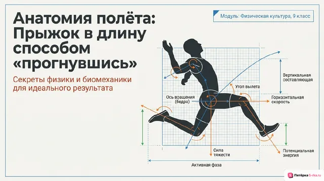 Обложка презентации к уроку «Прыжки в длину способом «прогнувшись»»