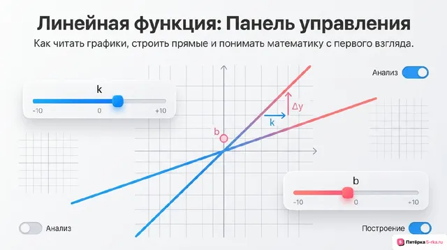 Обложка презентации к уроку «Построение графика линейной функции»