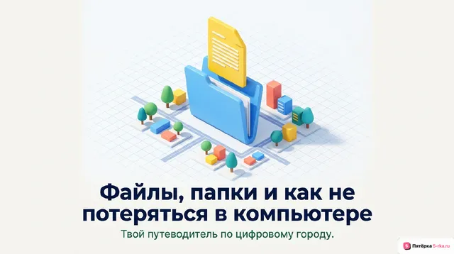 Обложка презентации к уроку «Файлы и папки»