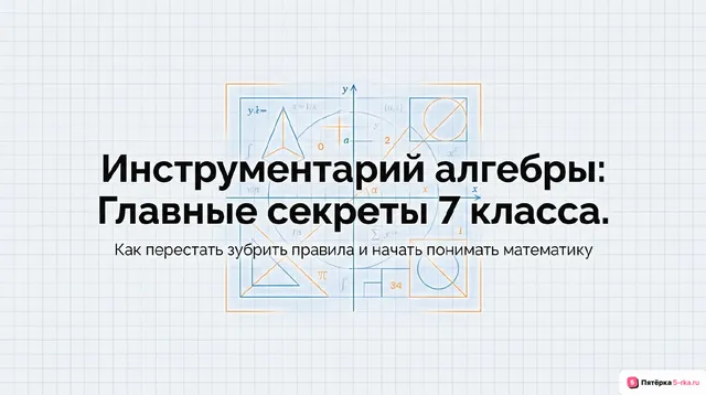Обложка презентации к уроку «Повторение основных понятий и методов курса 7 класса, обобщение знаний»