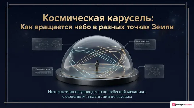 Обложка презентации к уроку «Видимое движение звезд на различных географических широтах»