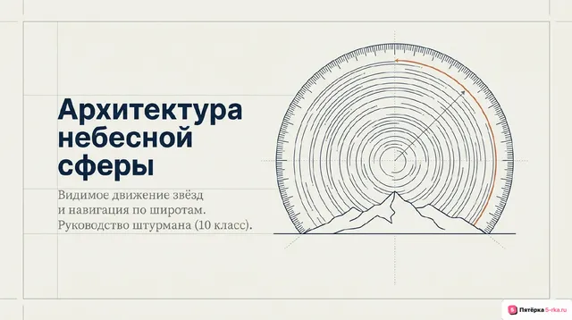 Обложка презентации к уроку «Решение задач по теме: Видимое движение звёзд на различных географических широтах»