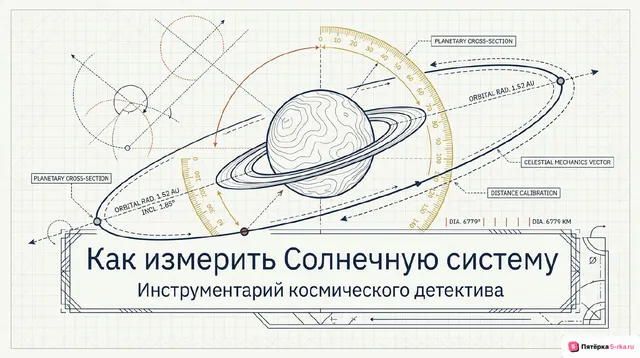 Обложка презентации к уроку «Определение расстояний и размеров тел в Солнечной системе»