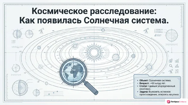 Обложка презентации к уроку «Солнечная система как комплекс тел, имеющих общее происхождение»