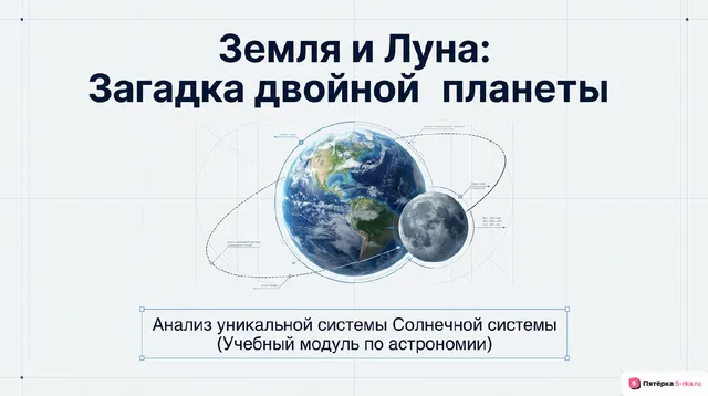 Обложка презентации к уроку «Земля и Луна - двойная планета»