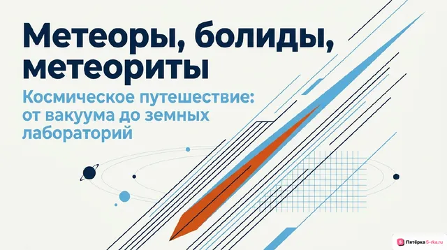 Обложка презентации к уроку «Метеоры, болиды, метеориты»
