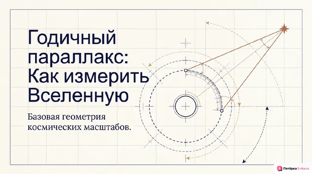 Обложка презентации к уроку «Годичный параллакс и расстояние до звёзд»