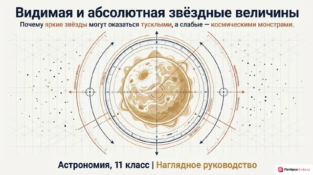 Обложка презентации к уроку «Видимая и абсолютная звёздные величины»
