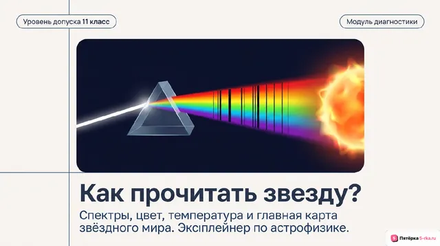 Обложка презентации к уроку «Спектры, цвет и температура звёзд»