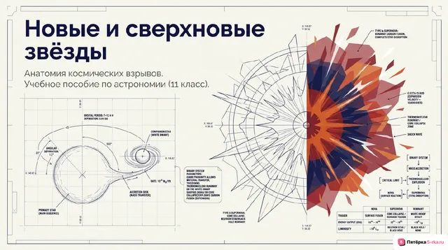 Обложка презентации к уроку «Новые и сверхновые звёзды»