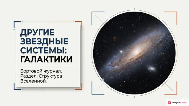 Обложка презентации к уроку «Другие звездные системы – галактики»